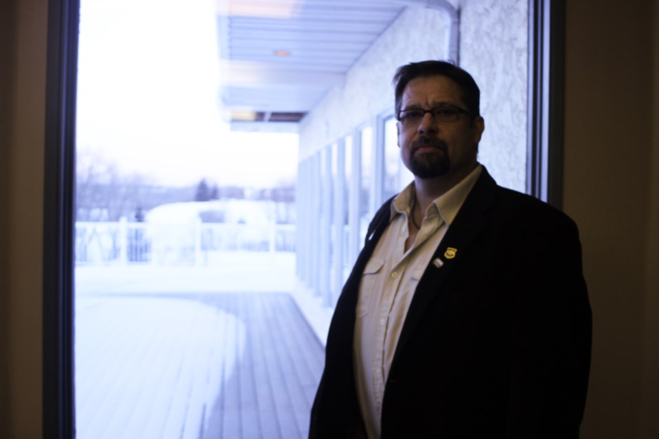 David Yurdiga, one of the Conservative nominees for the by-election to replace former MP Brian Jean, in a meet-and-greet in Lac La Biche March 6.