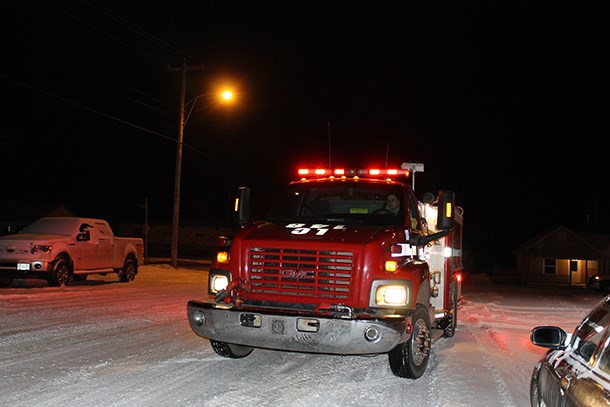 Emergency services respond to an incident in the Lac La Biche area. Police are urging motorists to stay off the roads if conditions are poor.