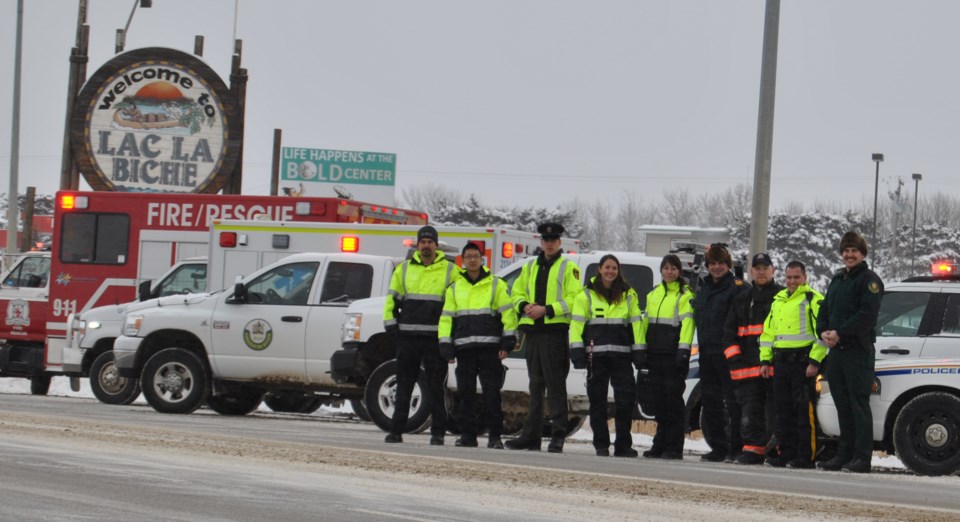 Local emergency responders kick off Operation Save Christmas in Lac La Biche.