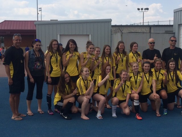 The Lac La Biche Lightning Queens U18 girls soccer team won gold at a recent tournament in Sherwood Park. The U14 girls picked up a bronze medal at the same tournament.