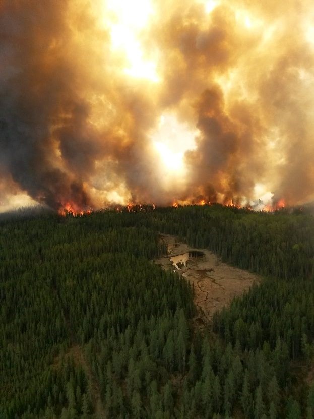 An arial shot of the 17,000 hectare, out-of-control Primrose Air Weapons Fire.