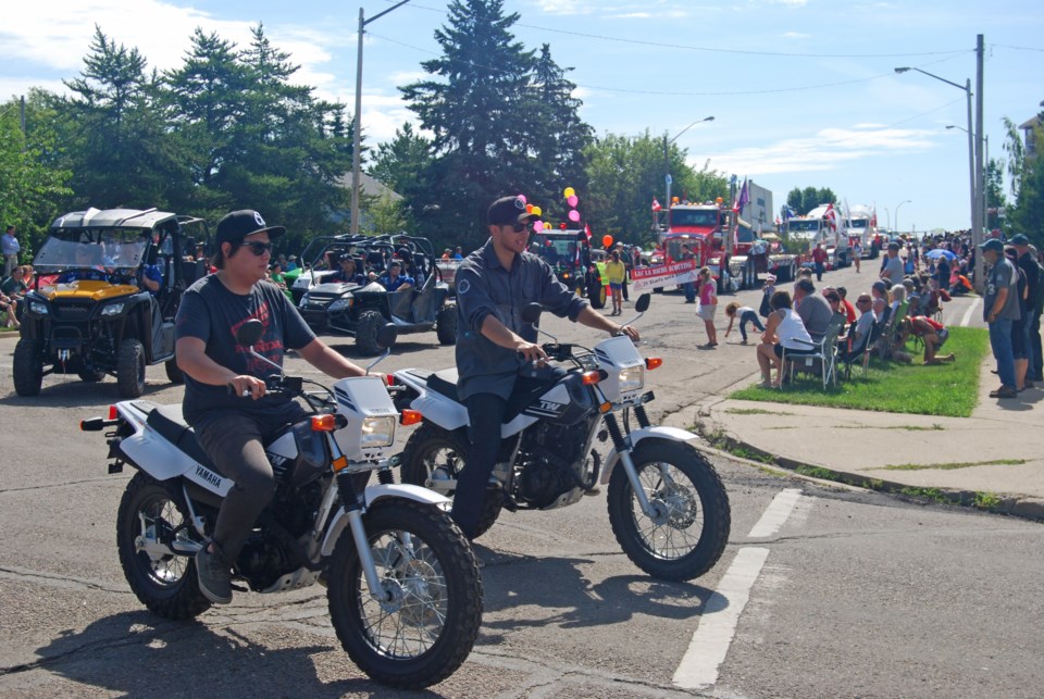 The Pow Wow Days parade wend its way through Lac La Biche at the start of the festival.