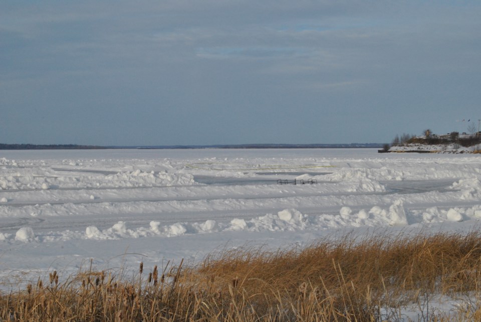 The site of the now-cancelled On the Pond hockey tournament near Nashim Drive.