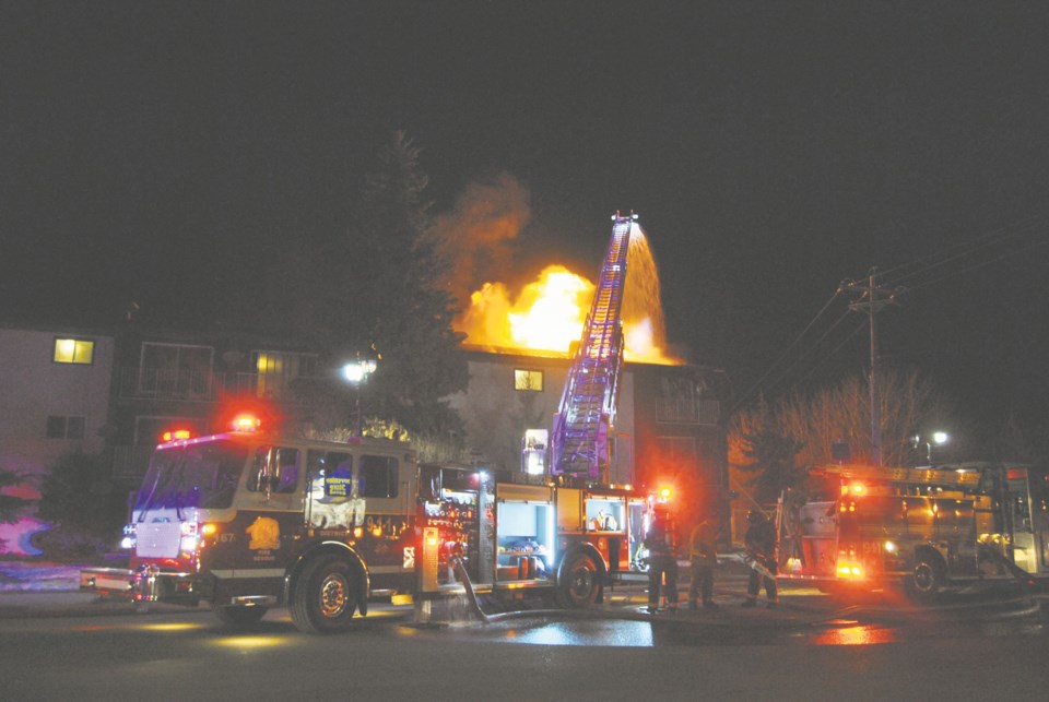 The eastern end of Lakeview Manor was partially destroyed by fire early on Saturday morning.