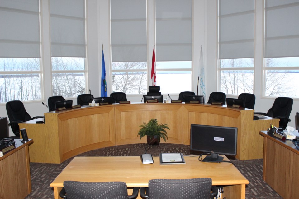 The Council Chambers at McArthur Place which is currently outfitted for eight councillors and a mayor but there may only be seven seats come 2018.