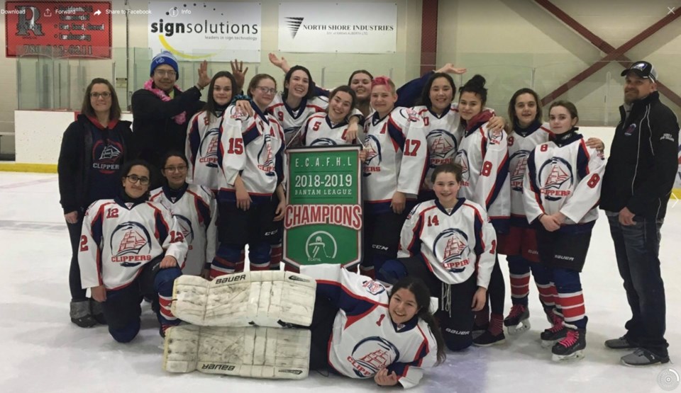 bantams with banner