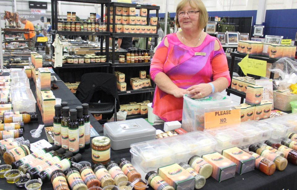  Terry Baumle from Sunset Gourmet Food Company Inc. was also present at the show with her food item displays