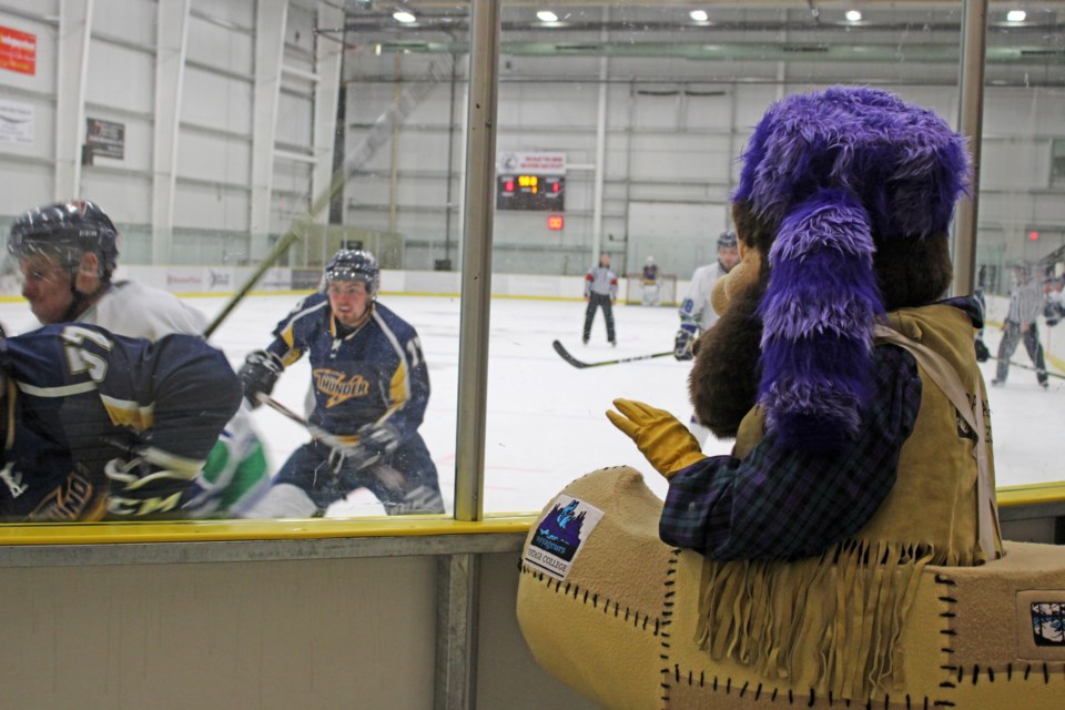  Eddy Rocks watching Voyageurs at home against Concordia University