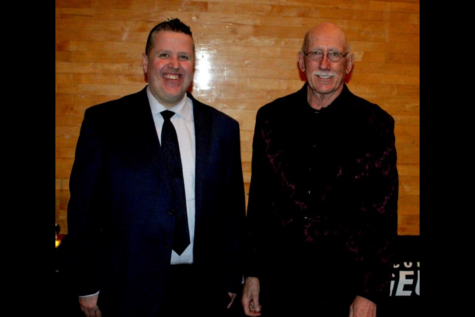Etienne Vaillancourt and Ken Staples were the inductees for the 2024 Lac La Biche County Sports Hall of Fame. Vaillancourt was recognized as a community builder, while Staples was awarded in both the athlete and community builder categories at the Celebration of Sports Excellence, which took place on April 2 at the Portage College Lac La Biche campus. Chris McGarry photo.