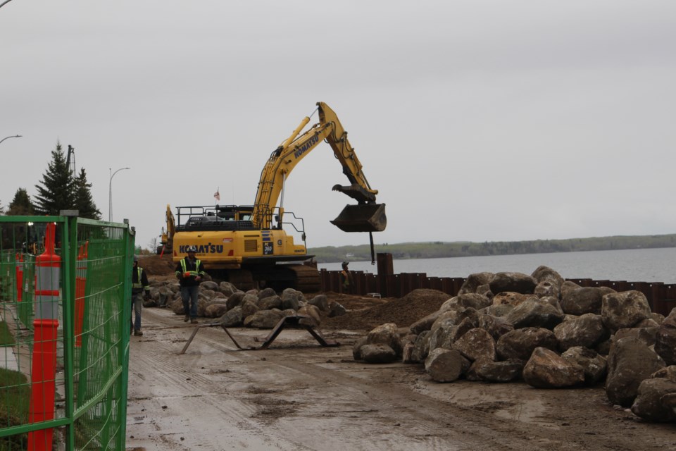 Equipment currently working on Lakeshore drive.