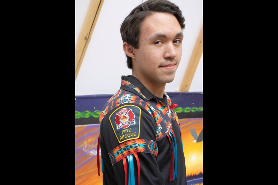 Lyric Jesso said he feels honoured to receive the award and be recognized for his hard work. Portage College photo. 