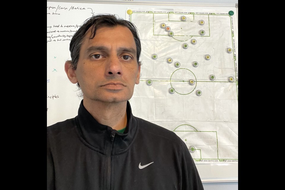 Macky Singh, who has coached 
the Malaysian senior women’s team and U19 women’s national team, the New Zealand Universities Women’s National Team, was recently named the new head coach of the Portage College Voyageurs men's and women's soccer and futsal teams. Submitted photo. 