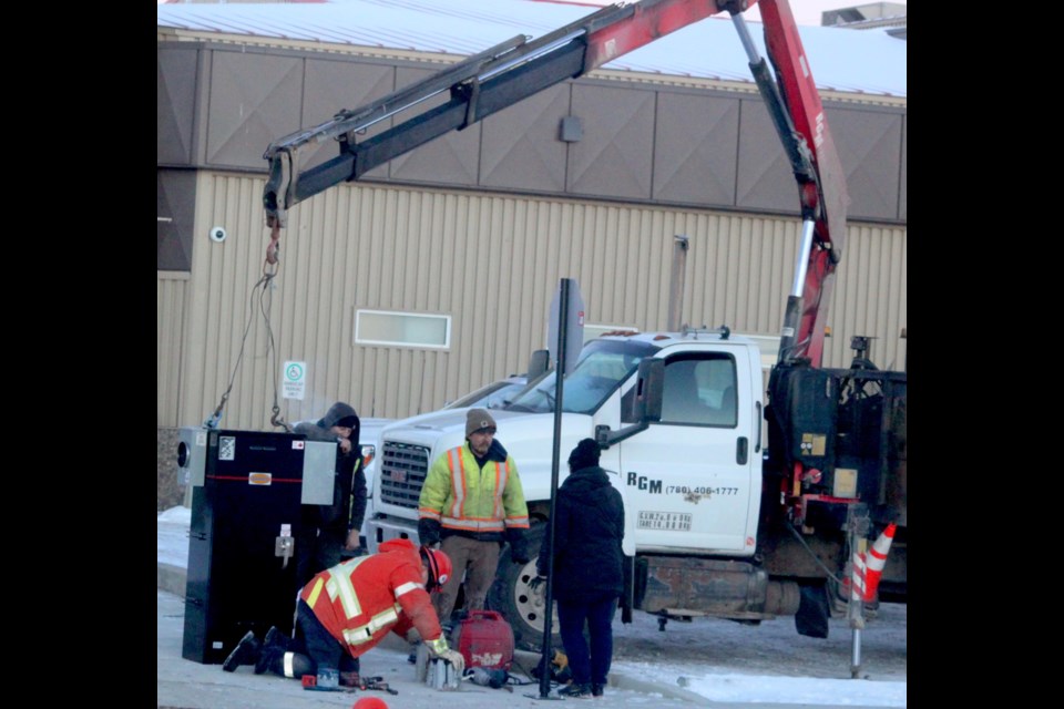 A crew from RGM Contracting Company, was working on Main Street to finalize the scope of work related to underground power.Chris McGarry photos.