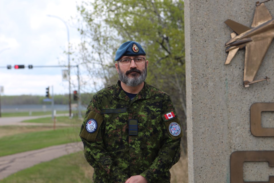 Major Karl Braschuk, leader of 4 Wing’s RCAF Centennial events, speaks on the preparations for the upcoming 4 wing events.