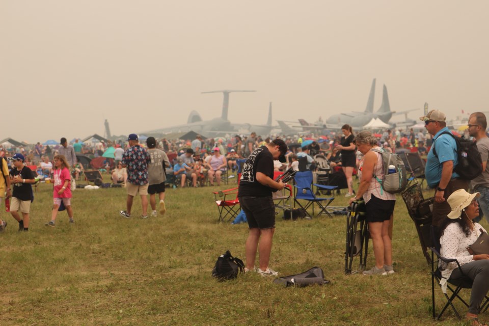 Thousands of people attended the Cold Lake Airshow, despite the smoky weather.