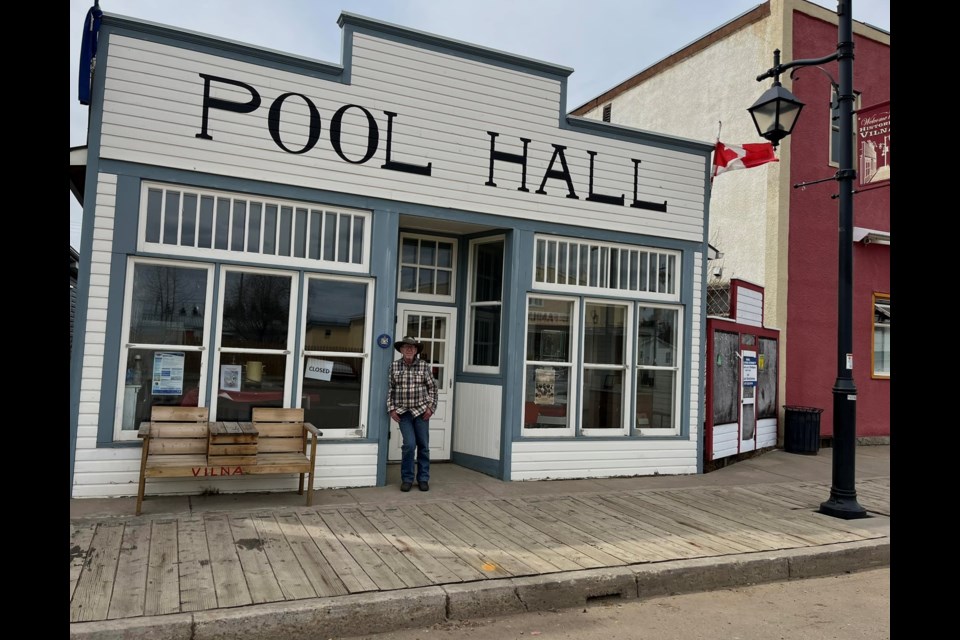The outside of the pool hall in Vilna, which was originally built in 1921. Photo supplied. 