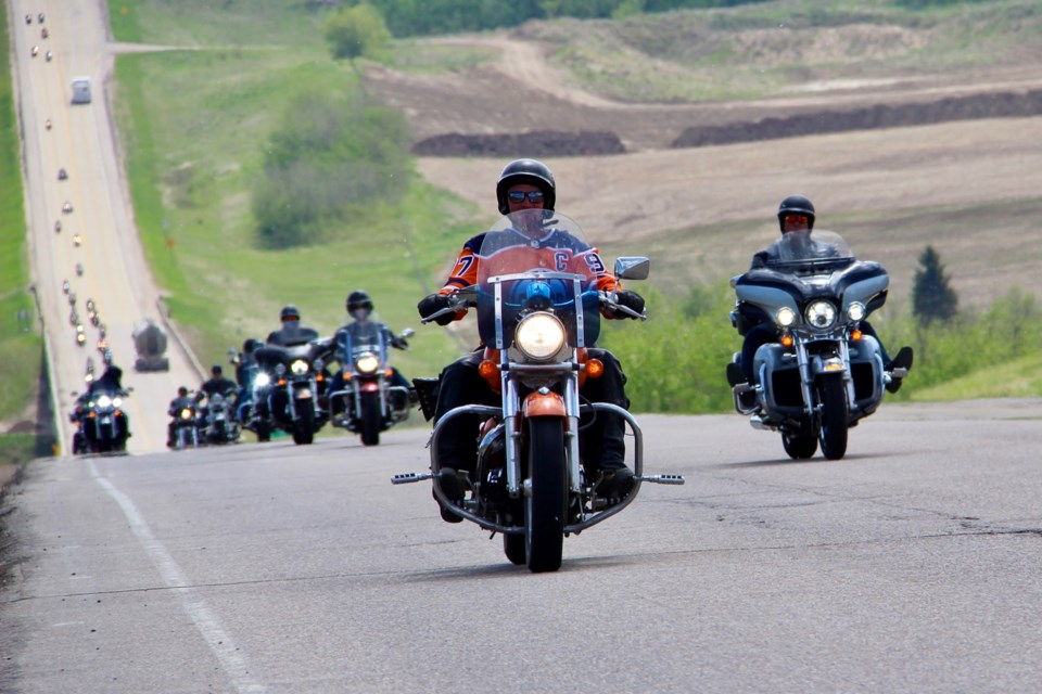 Participants who took a part of the event last year riding their bikes.