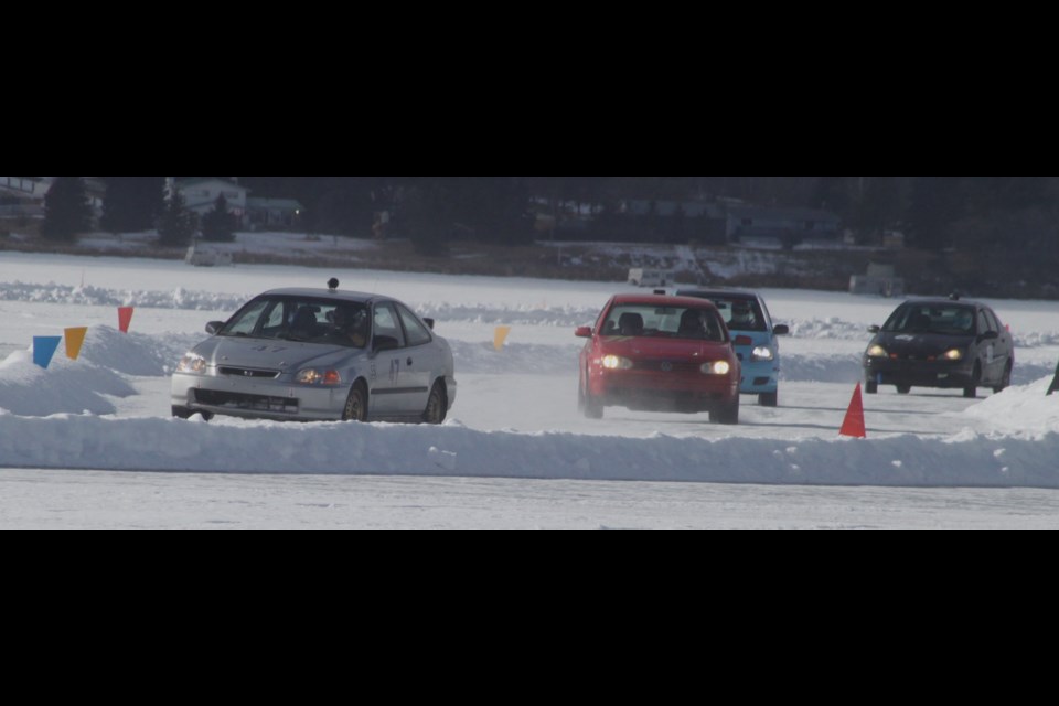 The race track was built so well that drivers raced clockwise on Saturday, and counter-clockwise on Sunday for the Western Canadian Ice Racing Championships at Lac La Biche's annual Winter Festival of Speed.