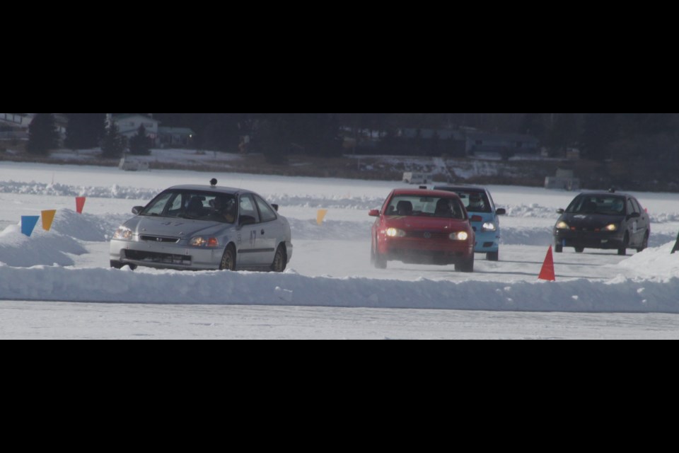 The race track was built so well that drivers raced clockwise on Saturday, and counter-clockwise on Sunday for the Western Canadian Ice Racing Championships at Lac La Biche's annual Winter Festival of Speed.