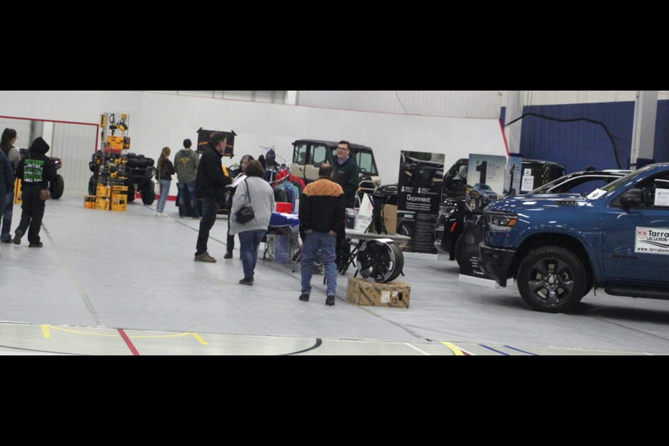 The Spring Trade Show was hosted for the first time by the Lac La Biche and District Chamber of commerce on the April 12 weekend inside of Cenovus Fieldhouse 1. Chris McGarry photo. 