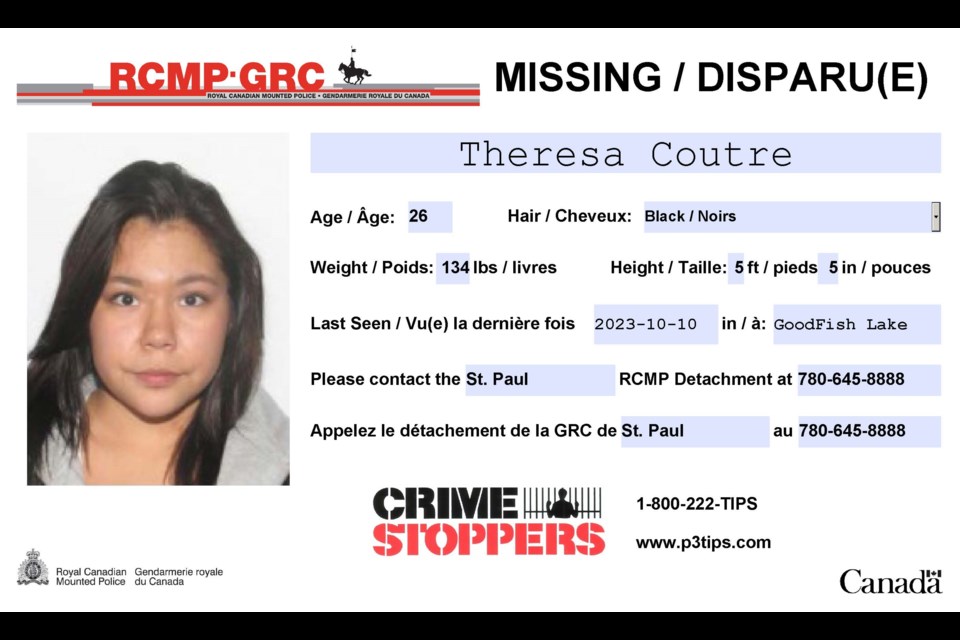 Theresa Coutre has been missing since Oct. 10 at around 1:15 p..m.