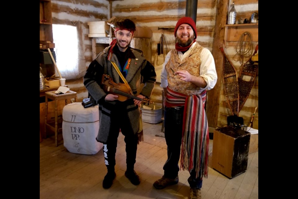 The Winnipeg-based musical duo TiBert and Douzie will be performing at the 2024 La Cabane a sucre event in Plamondon on March 3. The group is comprised of Douzie (Alexandre Tétrault), left, and TiBert (Rob Malo). Submitted photo. 