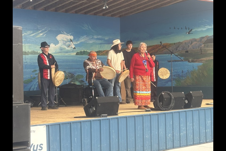 Cold Lake First Nations Elder Lynda Minoose stood on the stage to share how happy she was for this day.
