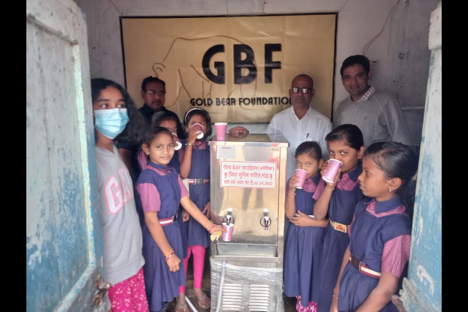 Gold Bear Foundation recently raised money to fund the construction of a water filtration system to a village in India to help over 300 students stay hydrated during a heat wave.