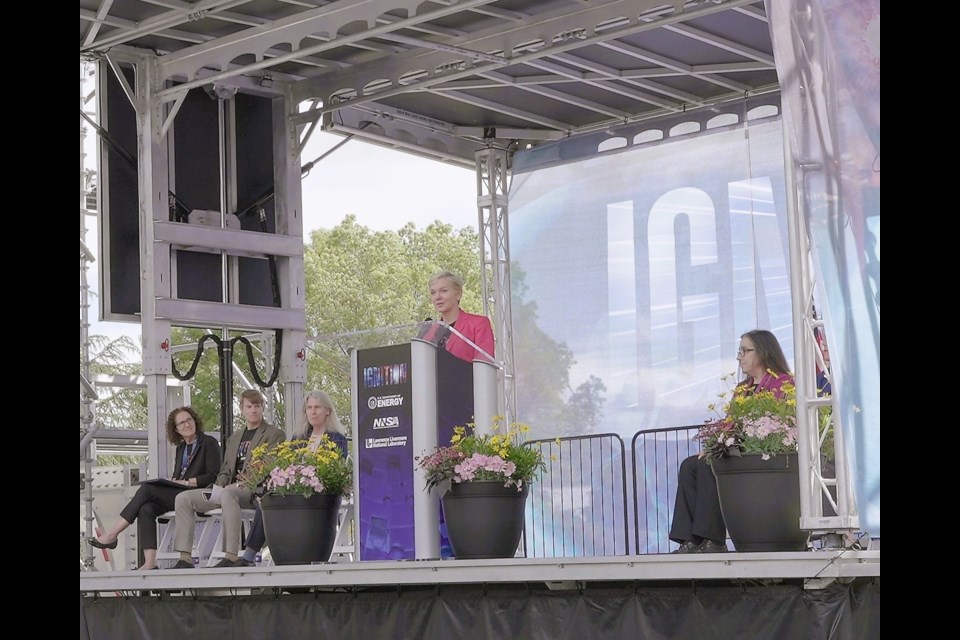 U.S. Secretary of Energy Jennifer Granholm announced $45 million in federal funding for fusion research during the Fusion Ignition celebration at LLNL on May 8, 2023. 