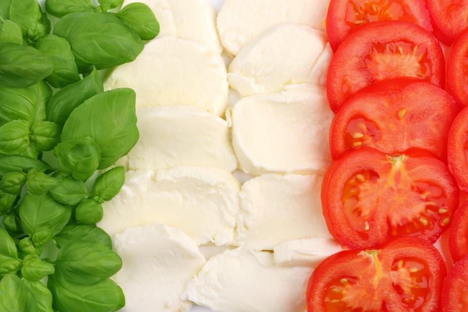 tricolore salad italian flag