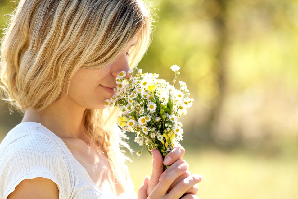 smell flowers