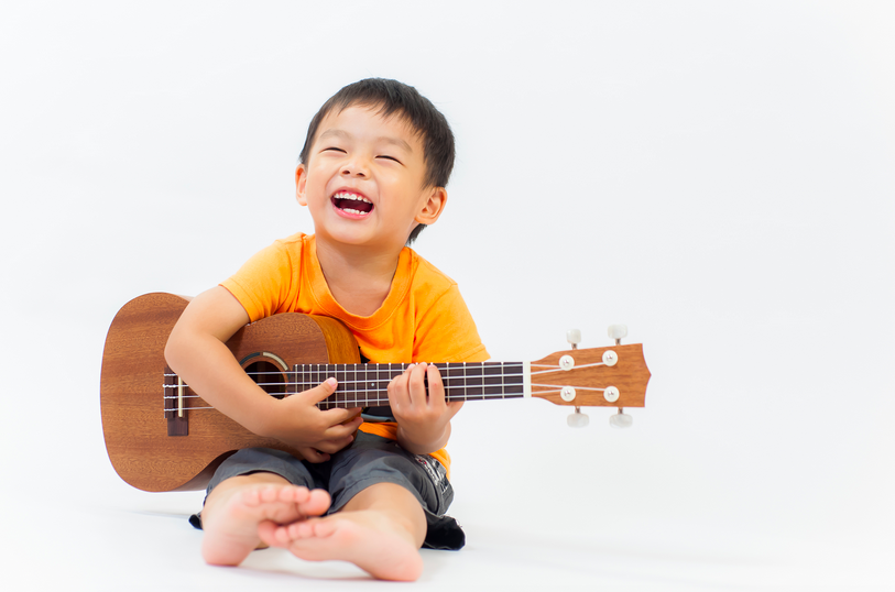 child playing guitar