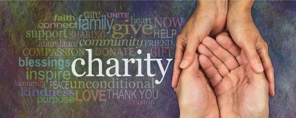 Charity give hand