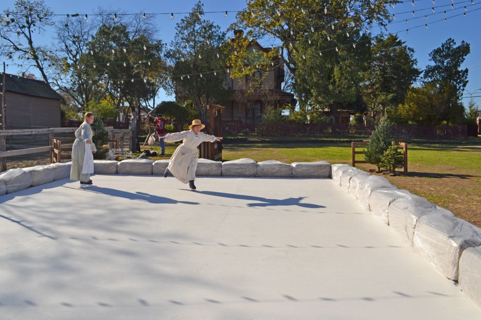 Plano ice skating rink, Heritage Farmstead Museum