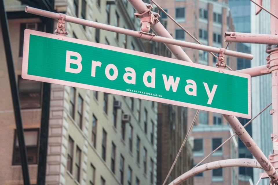 broadway new york street sign