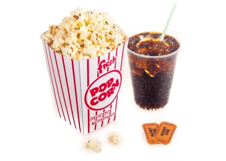 popcorn drink movie tickets