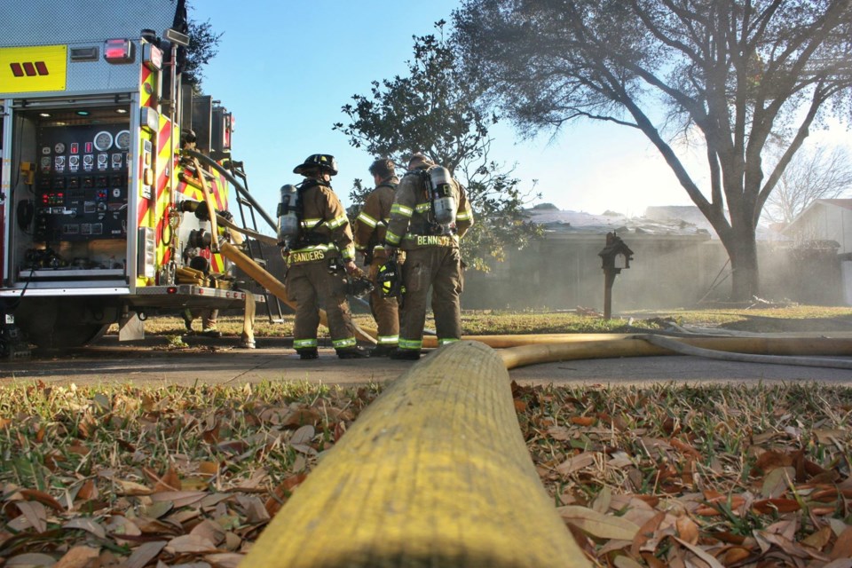 House Fire Plano Fire Department Firefighters