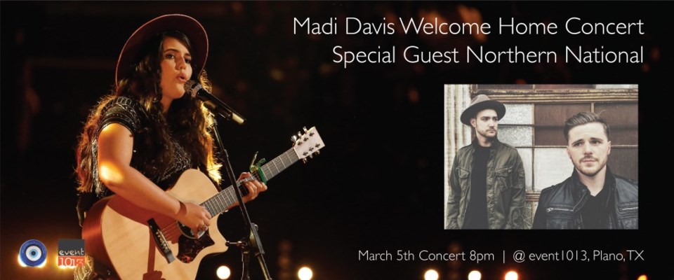 Madi Davis, The Voice, Northern National, Downtown Plano