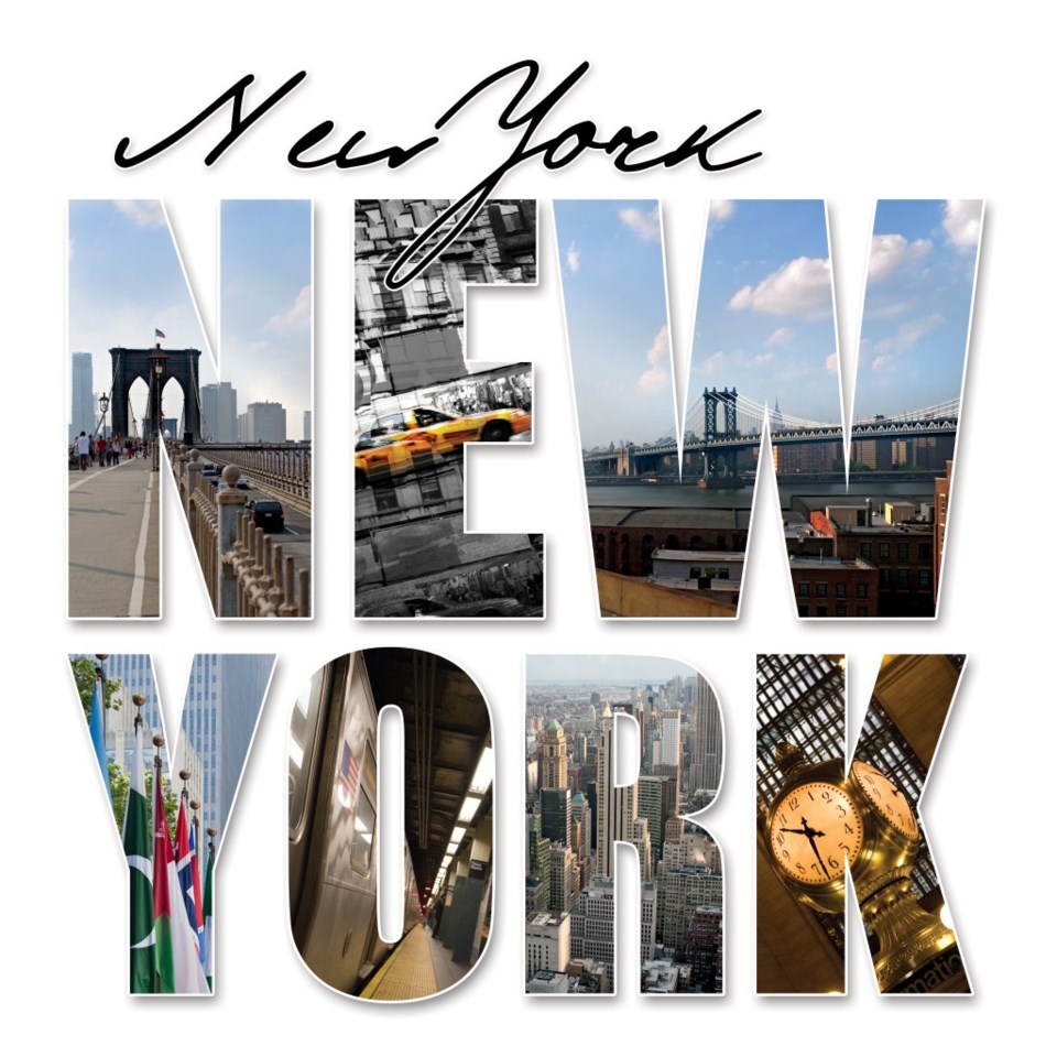 new york theme word city