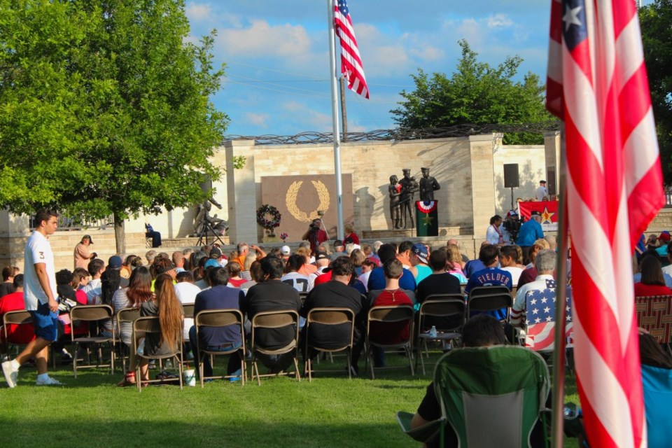 Memorial Day Plano Sunset at Memorial Park Summer ceremony honoring fallen soldiers