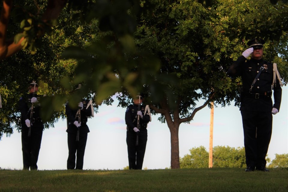Memorial Day Plano Sunset at Memorial Park Summer ceremony honoring fallen soldiers 21 gun salute