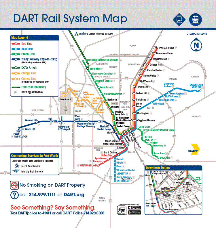DART rail map