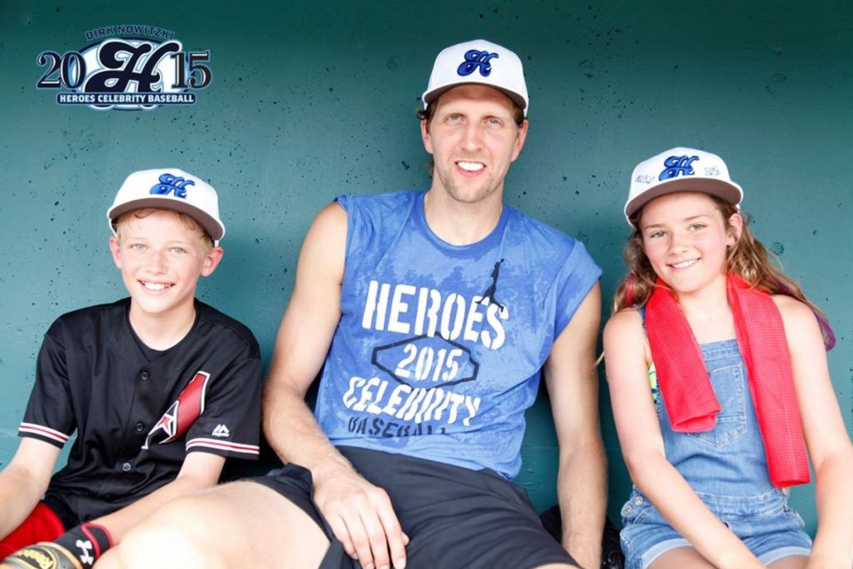 dirk nowitzki heroes celebrity baseball frisco roughriders