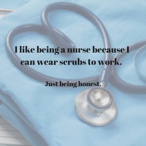Plano Profile anonymous nurse week confessions stethoscope in a heart shape on blue scrubs