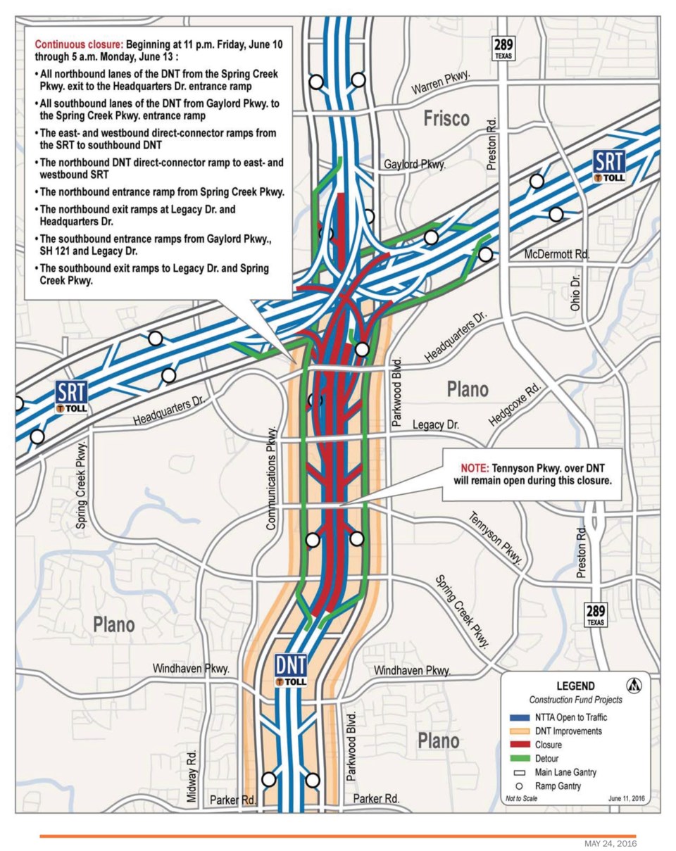 Dallas North Tollway Plano Tennyson Bridge