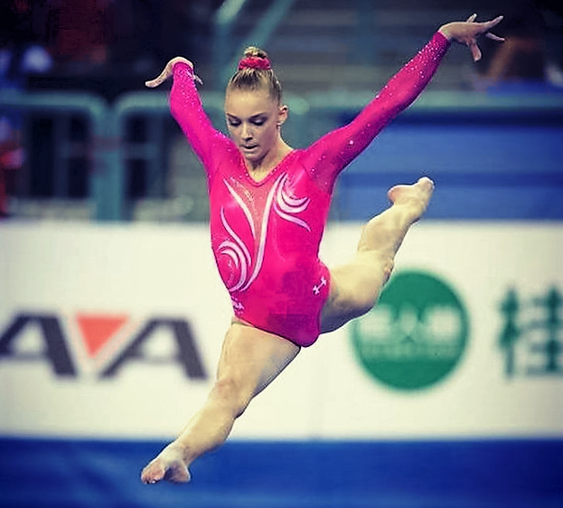 Alyssa Baumann Plano WOGA gymnast 