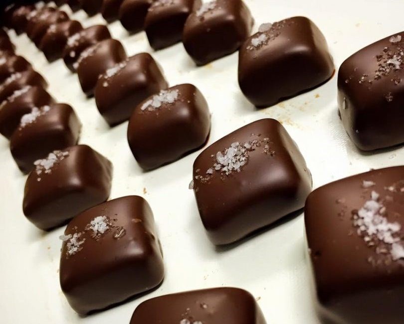 Dark chocolate sea salted caramels from Goodies Texas McKinney