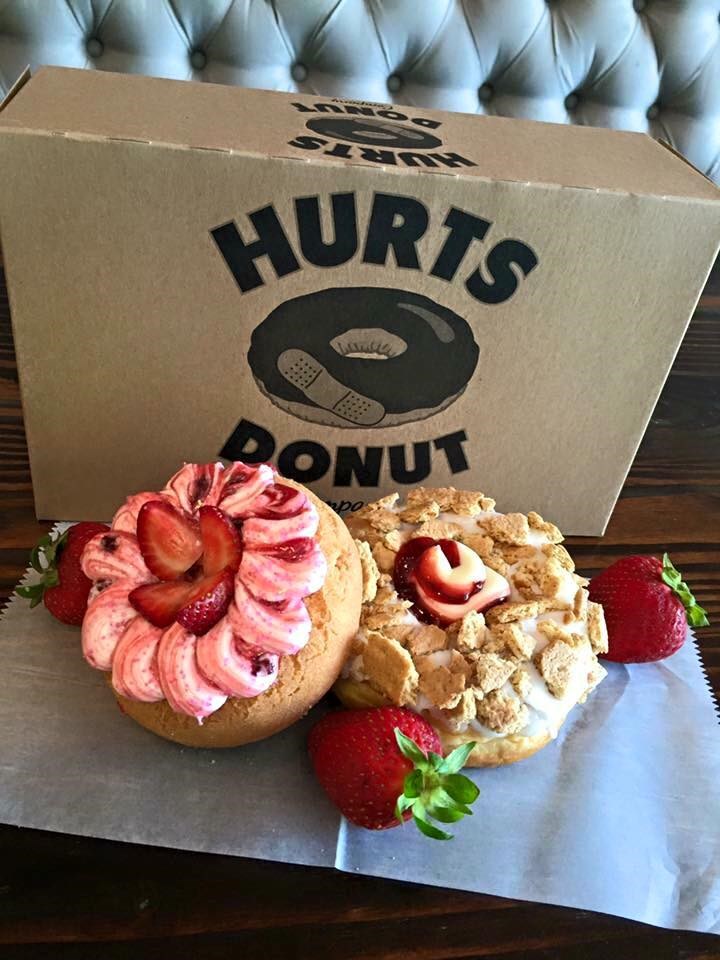 Hurts Donut Frisco Strawberry Cheesecake doughnut