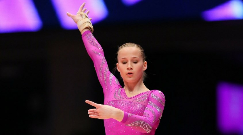 Madison Kocian of Plano World Olympics Gymnastics Academy