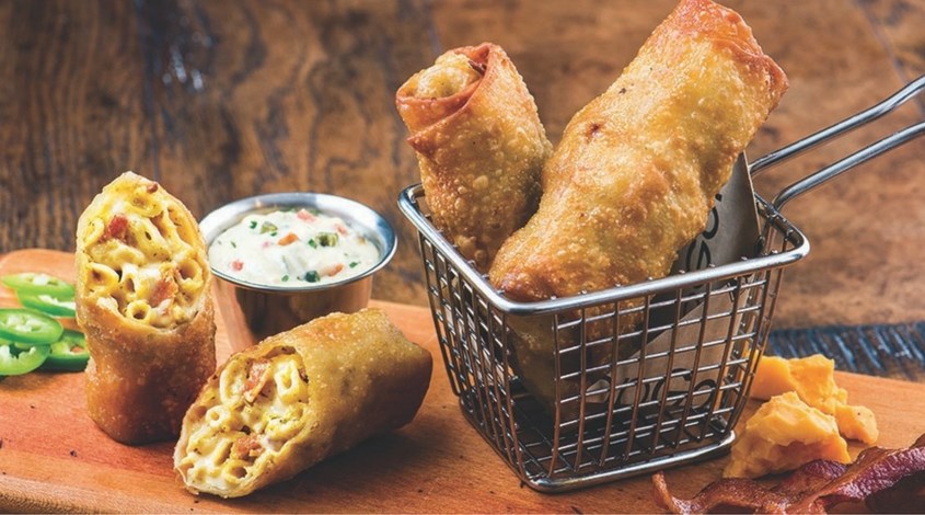 Mac and cheese spring rolls